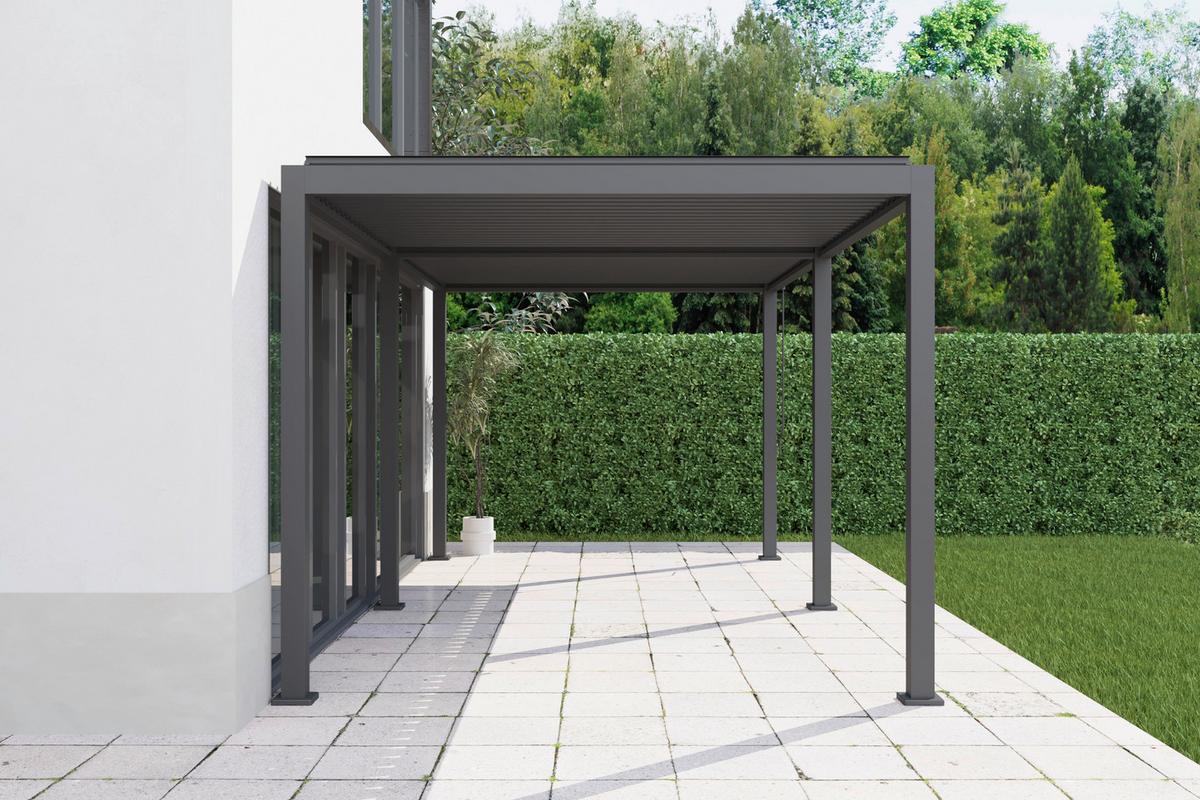 Pergola Core Anthrazit - Anthrazit, Basics, Metall (589/247/300cm) - Gardenson