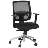 Pisarniški Stol Net 90, Črna - barve kroma/črna, Moderno, kovina/umetna masa (56/115/46cm) - MID.YOU