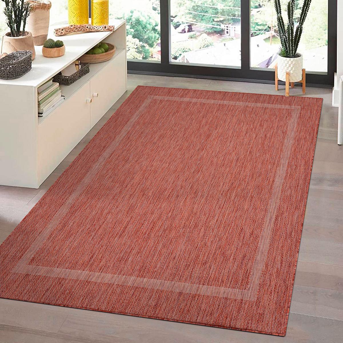 Flachwebeteppich Relax Rot ca. 120x170cm - Rot, Basics, Textil (120/170cm) - Novel