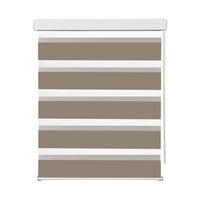 Dvojni Rolo Thomas, 140x160cm, Rjavosiva - rjavosiva, umetna masa/tekstil (140/160cm) - Premium Living