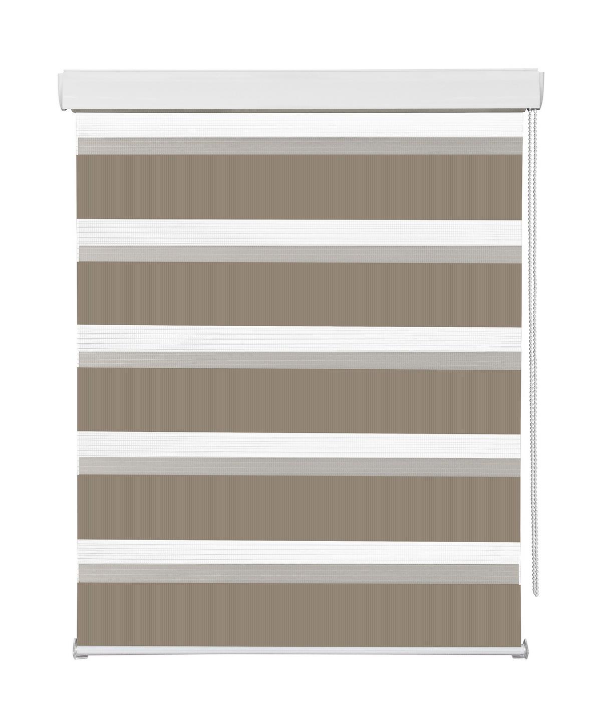 Dvojni Rolo Thomas, 140x160cm, Rjavosiva - rjavosiva, umetna masa/tekstil (140/160cm) - Premium Living