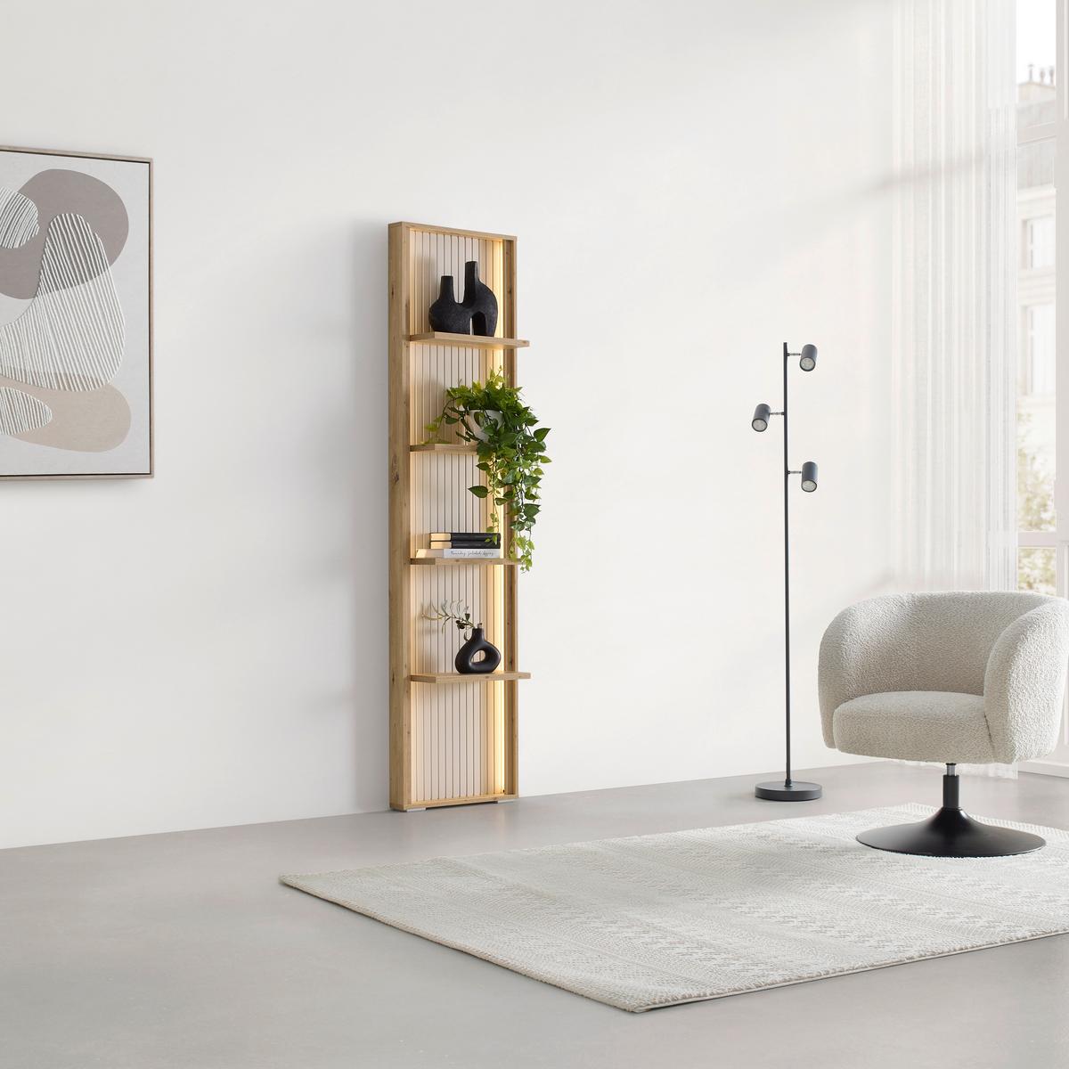 Regal Cremona Kaschmir/Eiche Artisan - Kaschmir/Eiche Artisan, MODERN, Holzwerkstoff/Kunststoff (50/200/20cm) - Premium Living