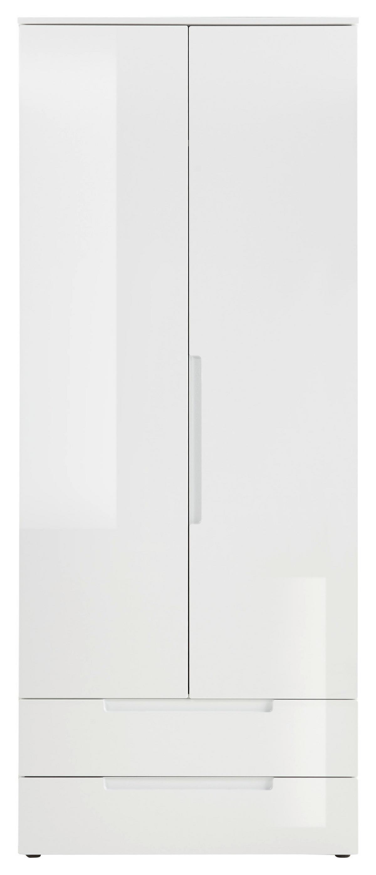Omara Za Oblačila Spice, Bela, Visoki Sijaj, 84 Cm - bela, Moderno, leseni material (84/208/57cm) - MID.YOU