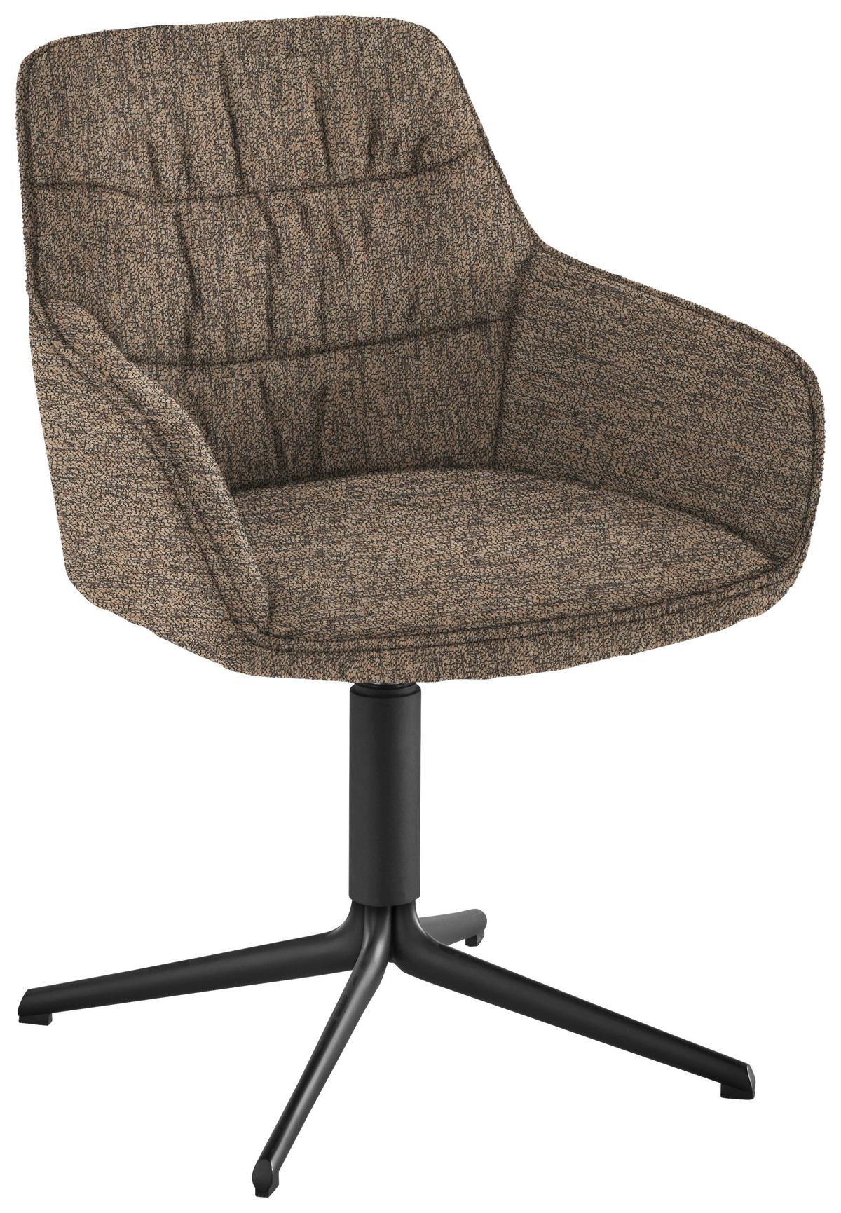 KRZESŁO Z PODŁOKIETNIKAMI TOM -EXKLUSIV- -MR- - taupe, Design, metal/tkanina (62/87/61cm) - Musterring