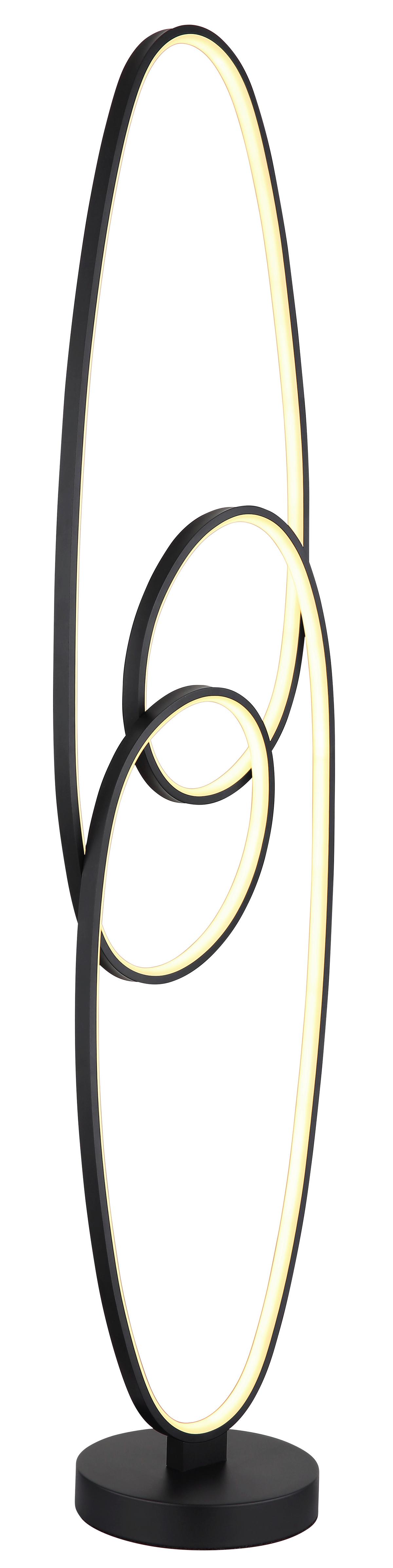 LED-STEHLEUCHTE 67177-36S SPIRA - Weiss/Schwarz, Design, Kunststoff/Metall (29/20/122cm) - Globo