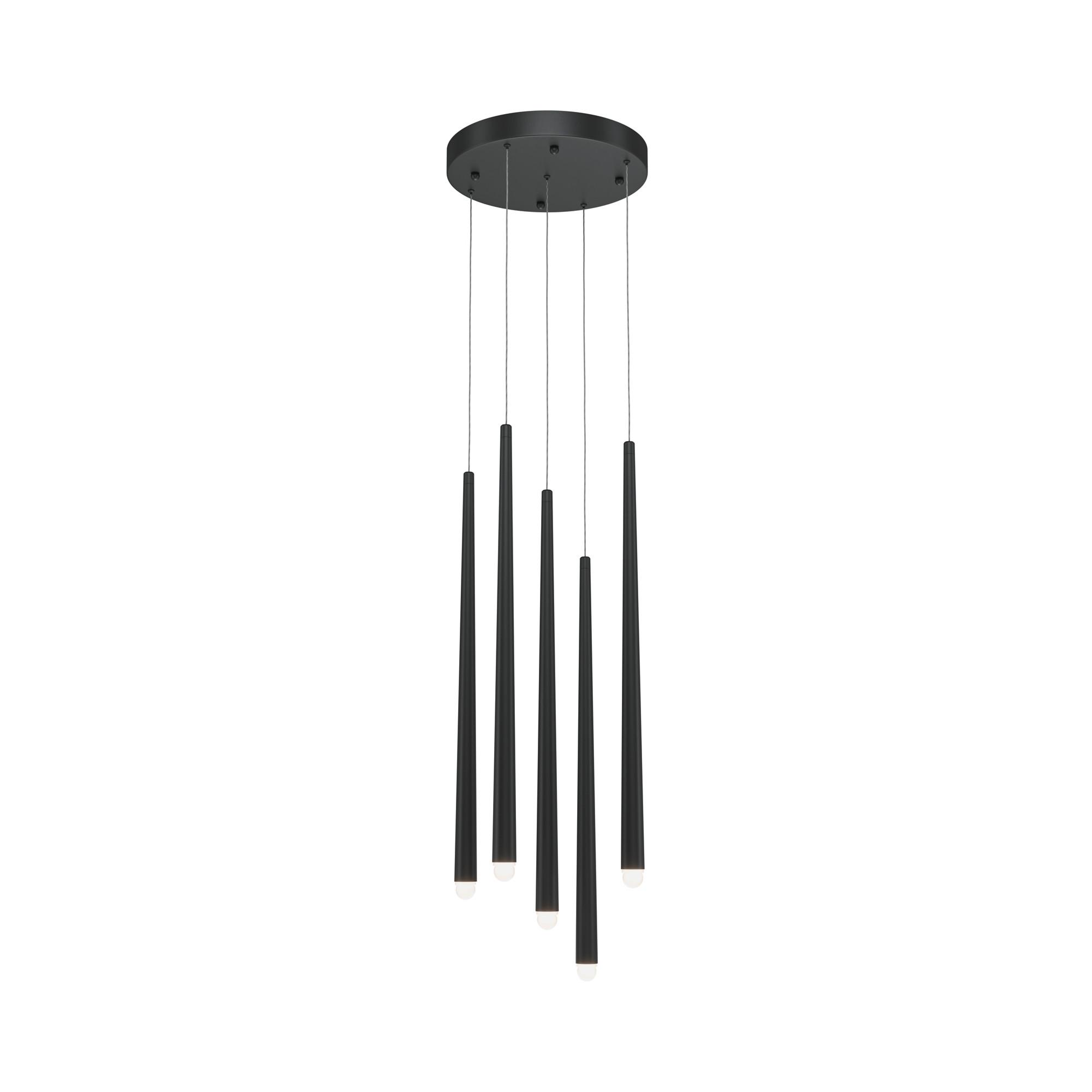 LAMPE À PENDENTIF CASCADE - Schwarz, Trend, Metall (32/150cm) - MAYTONI
