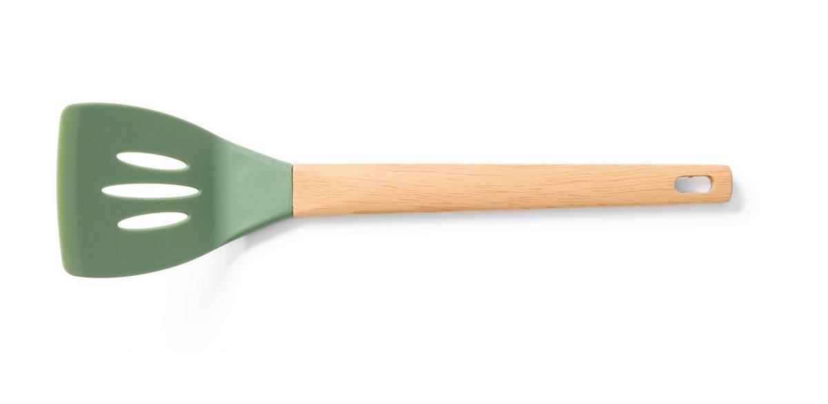 ZESTAW PRZYBORÓW KUCHENNYCH AE-C269BA1303 - kolor naturalny/ciemnozielony, Basics, tworzywo sztuczne/drewno - Homeware Profession.