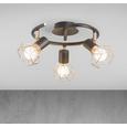 Deckenleuchte Jessy - Schwarz/Kupferfarben, MODERN, Metall (43/15cm) - MODERN LIVING