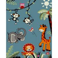 Kinderteppich Diamond Kids Orange/Türkis ca. 80x150cm - Türkis/Orange, Basics, Textil (80/150cm)