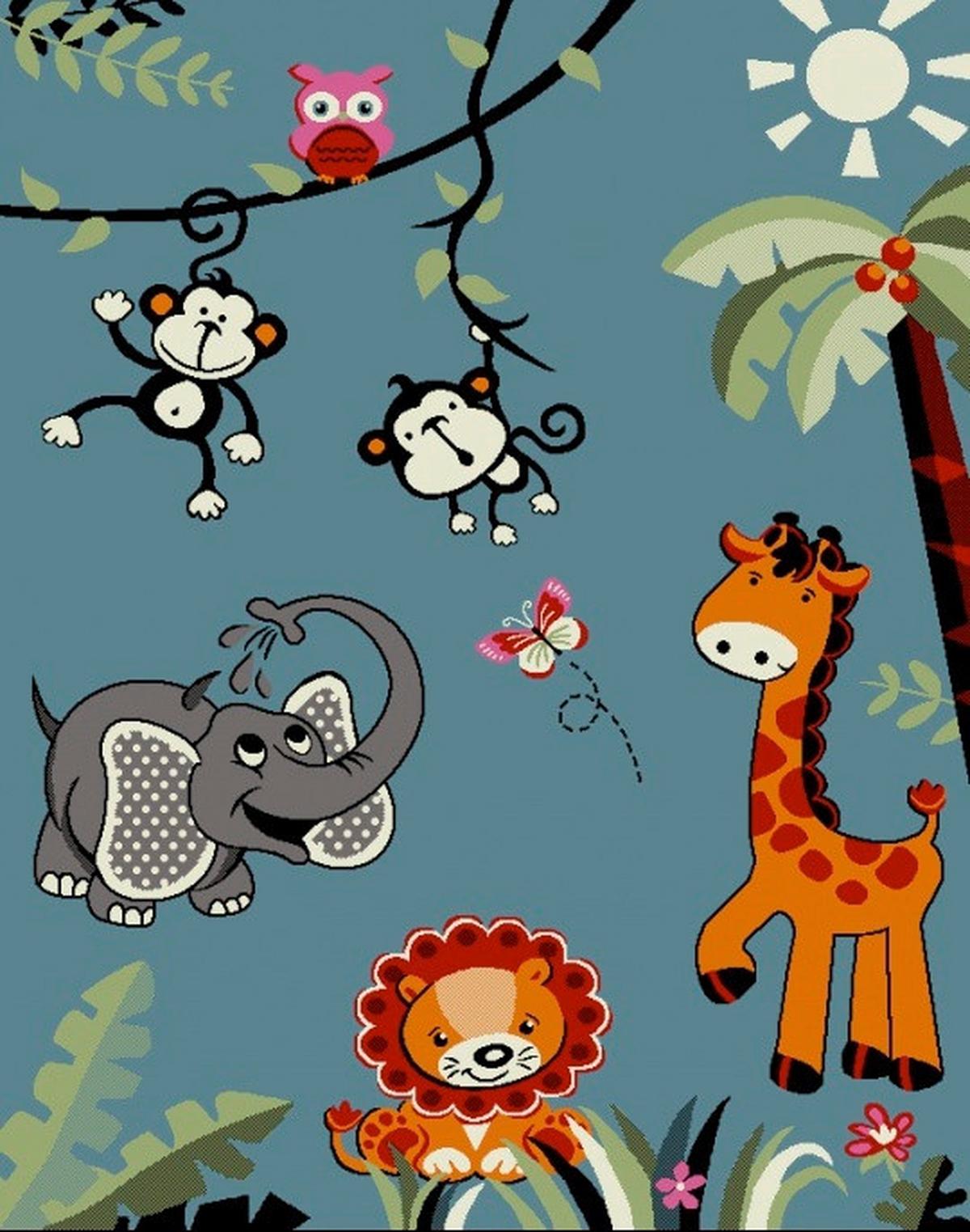 Kinderteppich Diamond Kids Orange/Türkis ca. 80x150cm - Türkis/Orange, Basics, Textil (80/150cm)