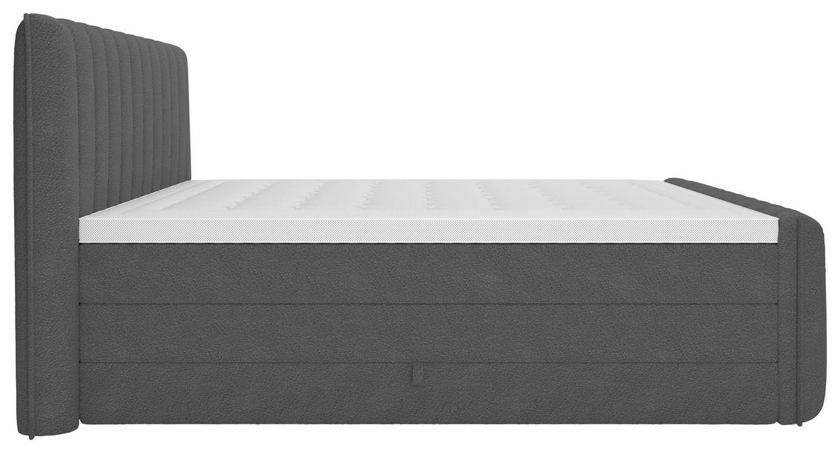 PAT BOXSPRING LINA - antracit, Konventionell, plastic/lemn (160/200cm) - Premium Living