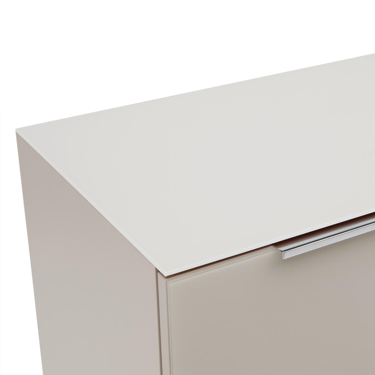 Sideboard Siena Kaschmirfarben - Chromfarben/Kaschmir, MODERN, Glas/Holzwerkstoff (226/99/40cm) - Mömax