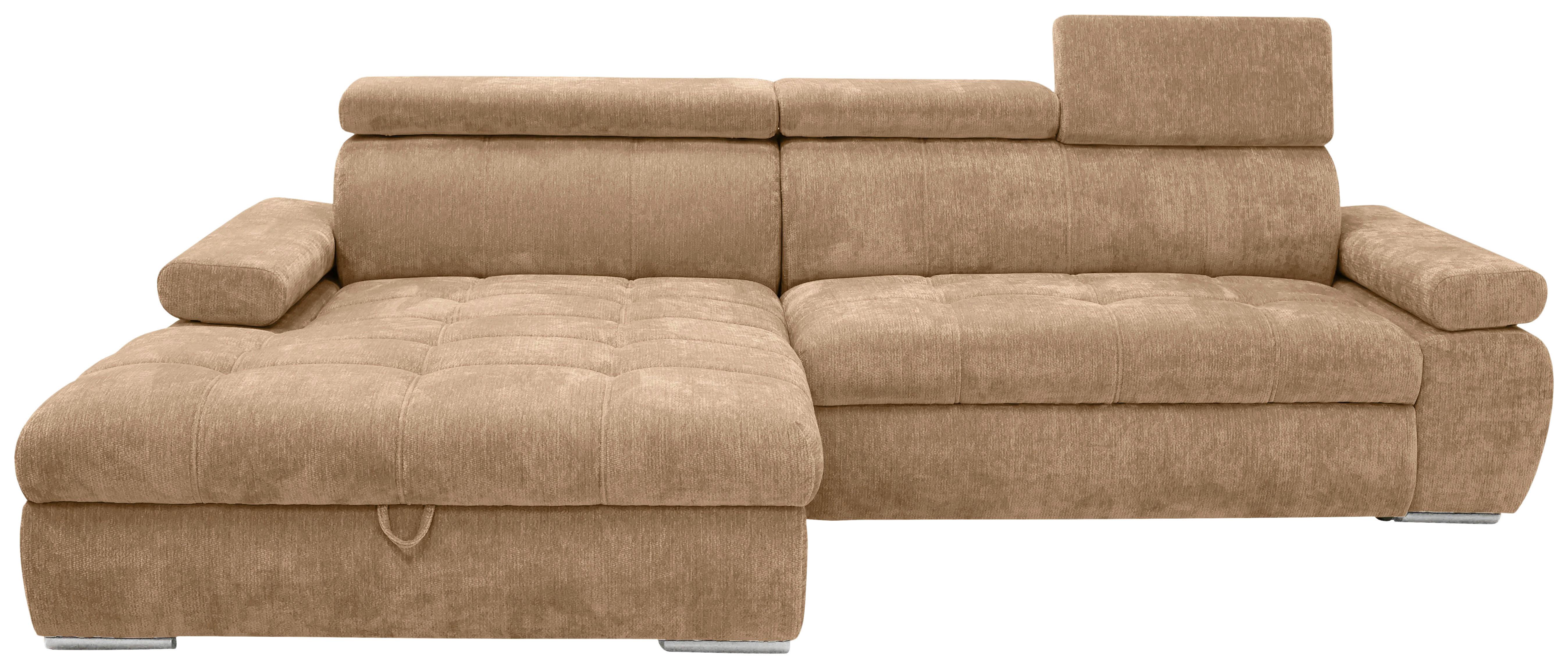 Kutna Garnitura Vegas - srebrne boje/bež-smeđa, Design, drvo/tekstil (173/294cm) - Modern Living