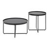 SOFFBORD EMMY - svart, Modern, metall/glas (70/55/40/55cm) - Mömax