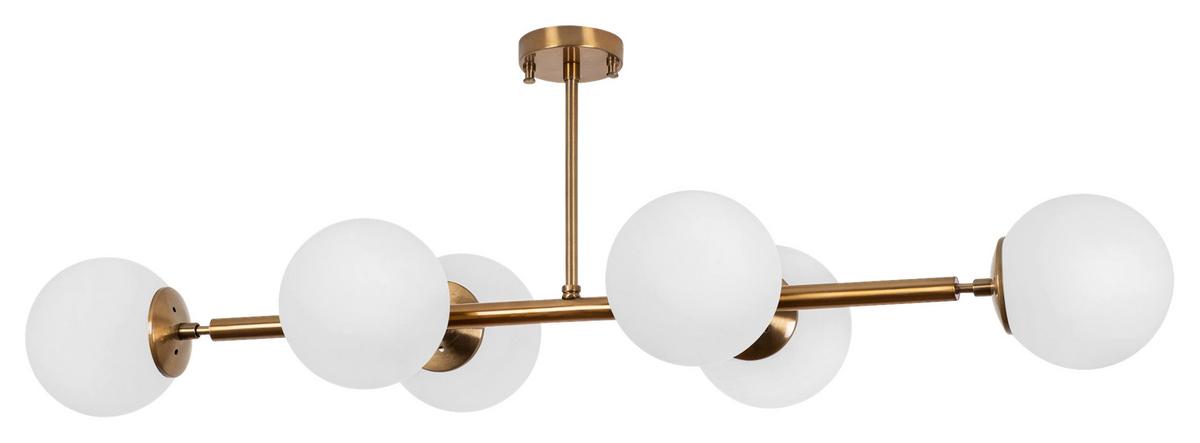 LAMPA SUFITOWA 3808007201 - biały/kolor złoty, Trend, metal/szkło (110/40/35cm) - P & B