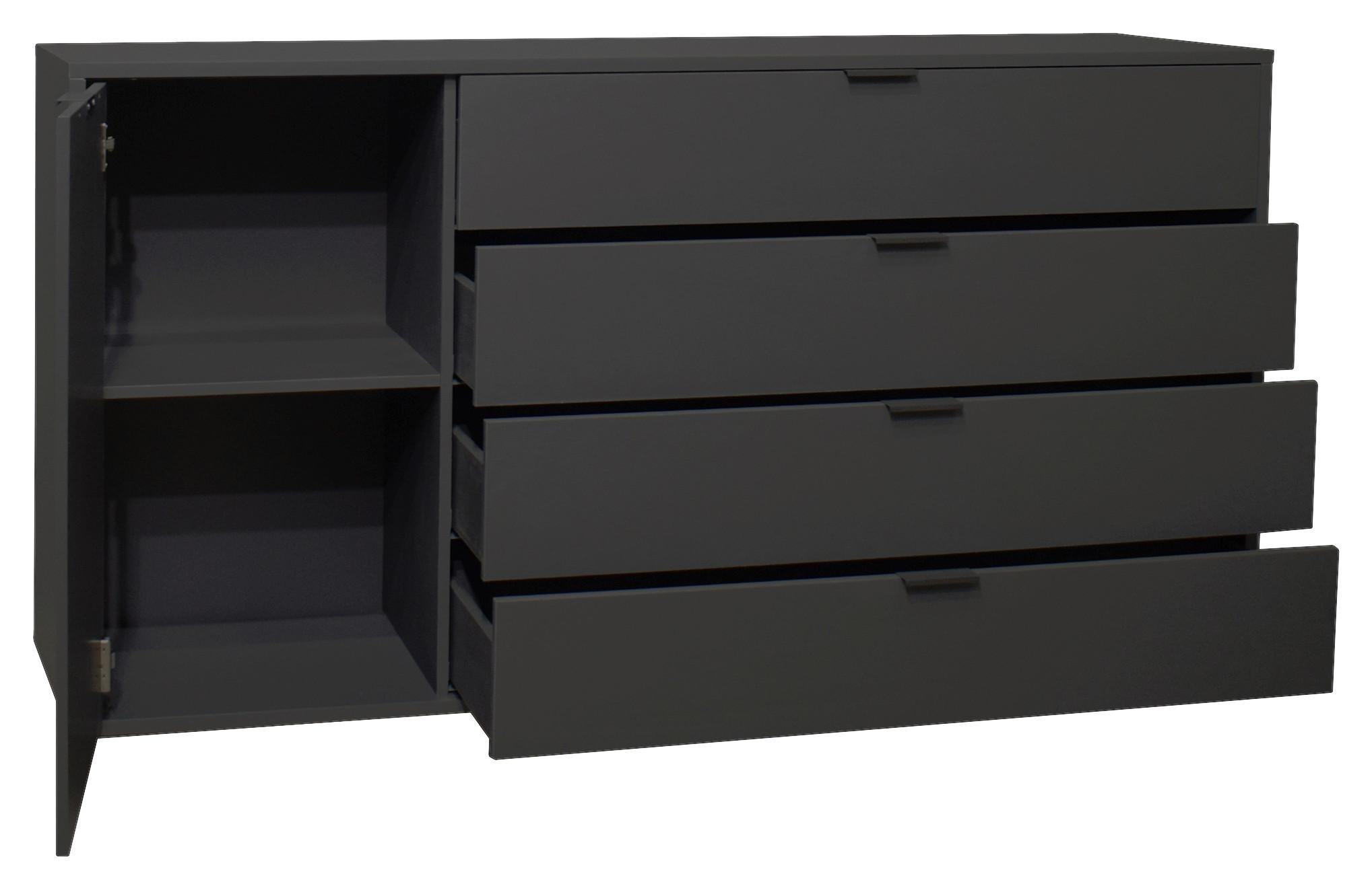 Sideboard in Anthrazit - Anthrazit, Modern (168/87/45cm) - Premium Living