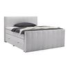 Boxspringbett Malaga Hellgrau ca. 180x200cm - Silberfarben/Hellgrau, Konventionell, Holzwerkstoff/Kunststoff (180/200cm) - Premium Living