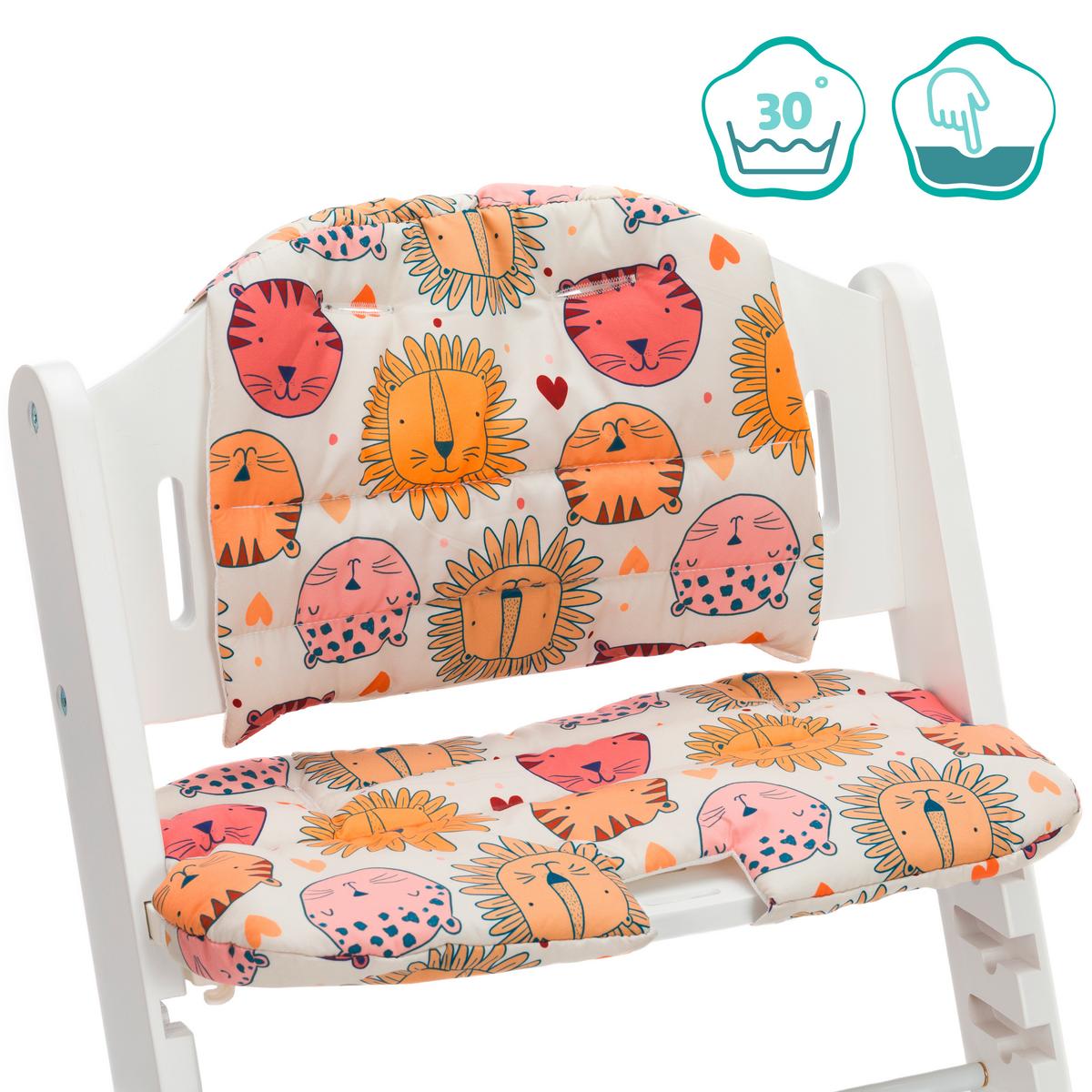 WKŁADKA DO WYSOKIEGO KRZESŁA PIA - różnokolorowy, Basics, tkanina - Fillikid