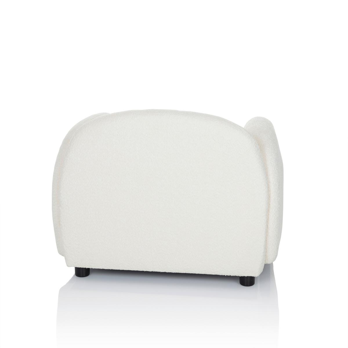 Naslanjač Verduna, Bela - črna/bela, Moderno, umetna masa/tekstil (87/65/76cm) - MID.YOU