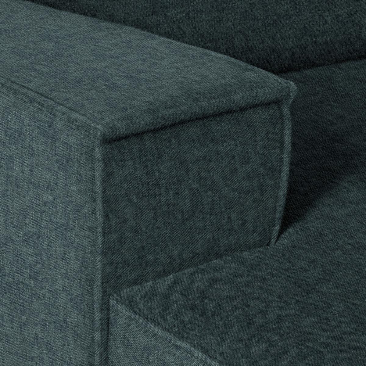Wohnlandschaft Loft Dunkelblau - Schwarz/Dunkelblau, MODERN, Kunststoff/Textil (172/75/265cm) - Mömax