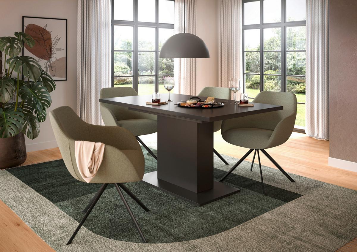 Ausziehtisch Marlon ca. 150-190x90x76 cm Grau - Grau, KONVENTIONELL, Holzwerkstoff (150-190/90/76cm)