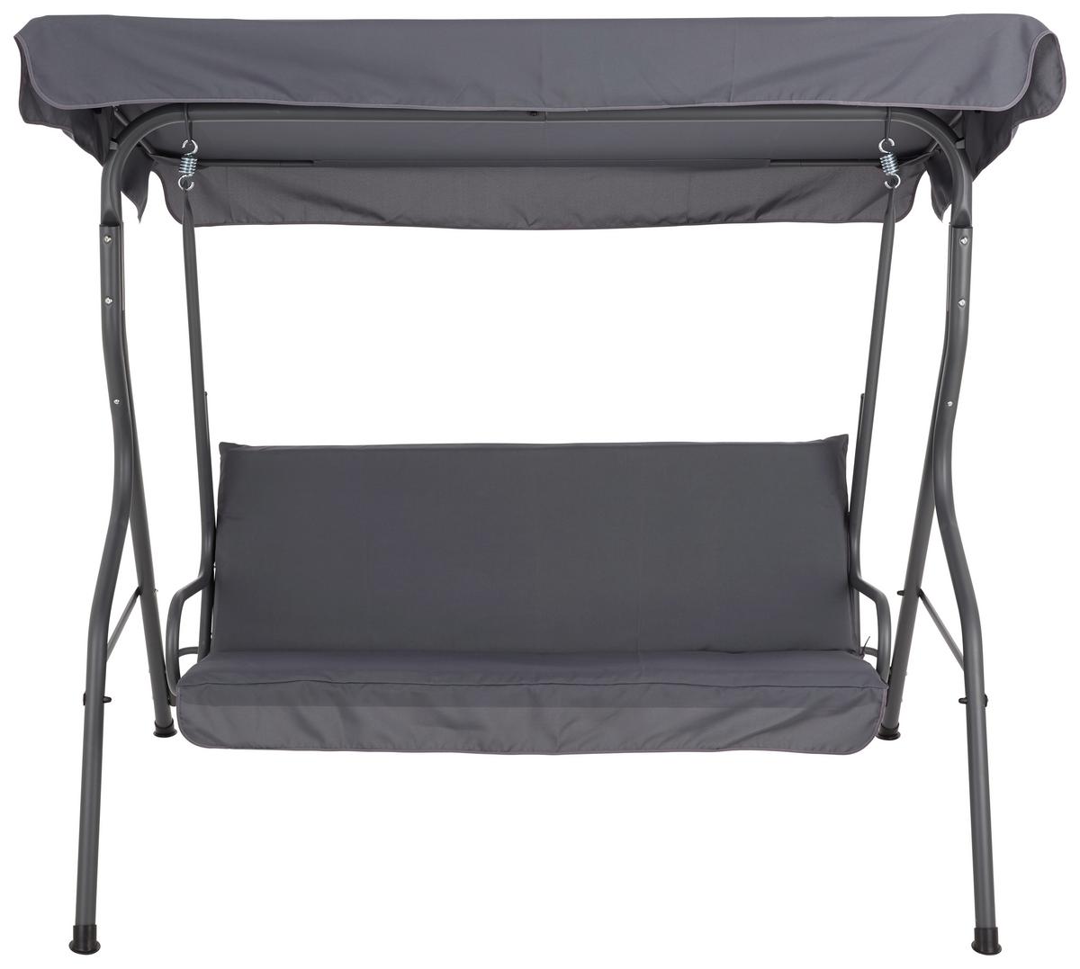 Hintaágy Malaga - antracit, Modern, textil/fém (170/152/110cm) - Mömax