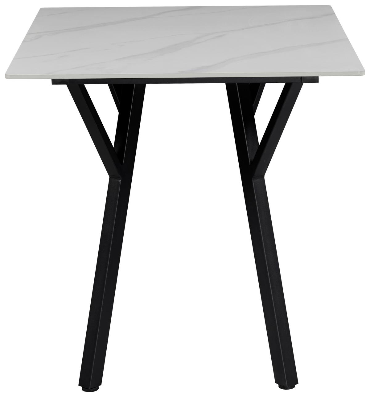 Jedilna Miza Timo, Keramika, 120x80 - črna/bela, Moderno, kovina/keramika (120/78/80cm)