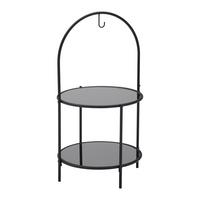 Beistelltisch Nobile Etagere Schwarz - Schwarz, MODERN, Glas/Metall (42/42/80cm) - Premium Living