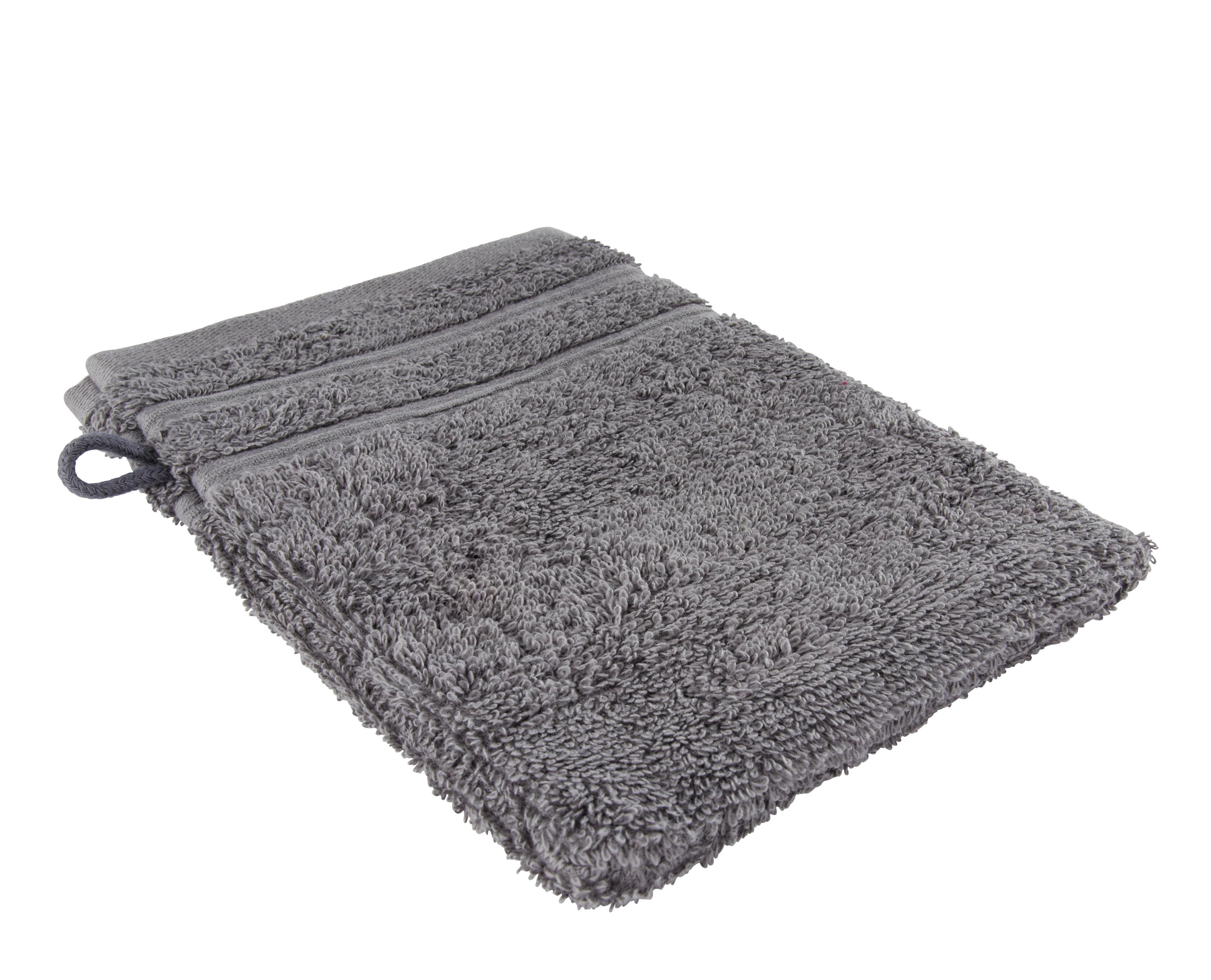 Waschhandschuh Melanie in Anthrazit - Anthrazit, Textil (16/21cm) - Modern Living