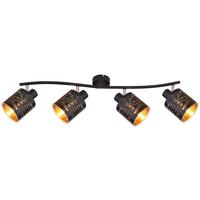 Strahler Tunno max. 15 Watt - Goldfarben/Schwarz, Design, Kunststoff/Metall (72/10/16cm) - Globo