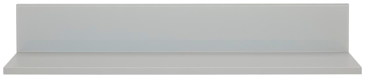 Stenska Polica Poole, Svetlo Siva - siva/svetlo siva, Design, steklo/leseni material (109,7/18/21,9cm) - Hom`in