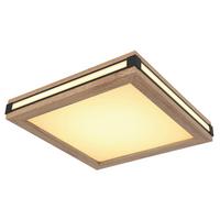 LED Mennyezeti Lámpa 41589d1 - sötétbarna/fekete, Natur, műanyag/faalapú anyag (30/30/7,5cm) - Globo