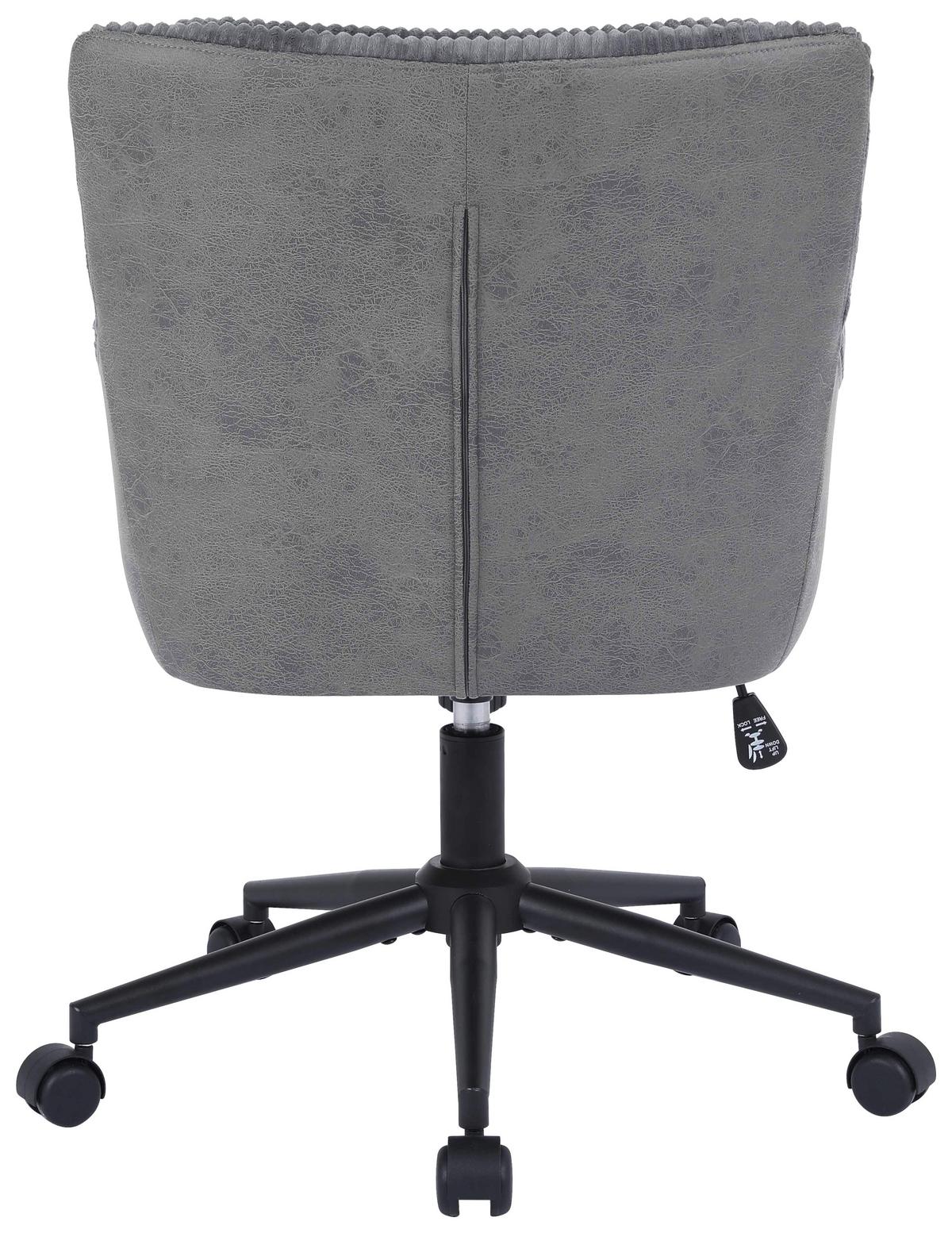 Uredska Stolica Nicole - siva/crna, Moderno, drvo/metal (57/83-91/62cm) - Mömax