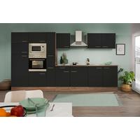 Küchenblock LBKB360EYSMIGKE - Edelstahlfarben/Eichefarben, Basics, Holzwerkstoff/Metall (360cm) - Respekta