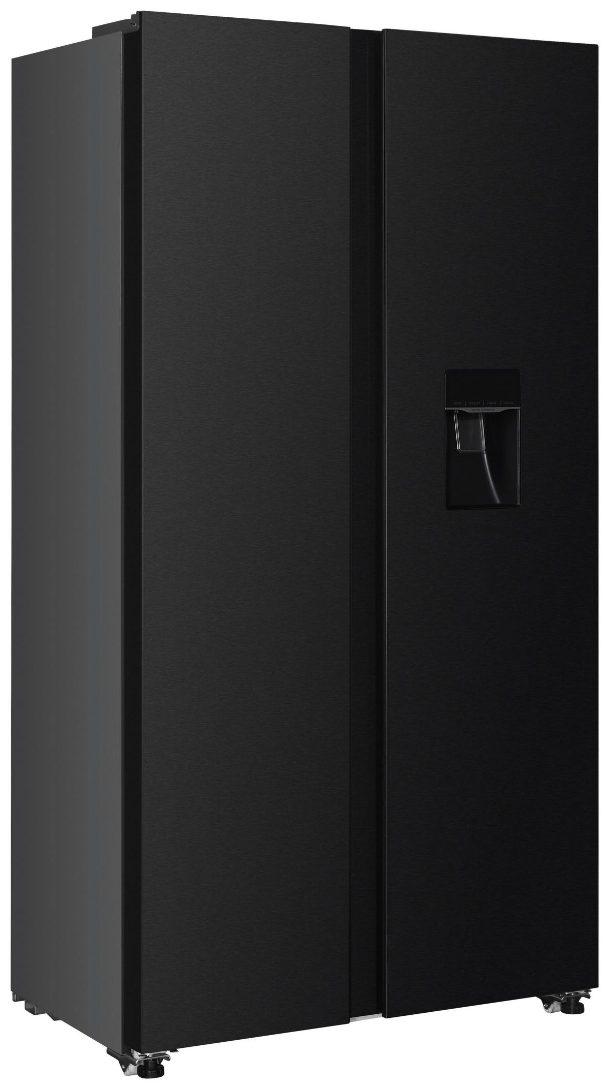 Side-by-Side AC178BSWS-16 Schwarz - Schwarz, Trend, Glas/Kunststoff (91/177/59cm) - Respekta