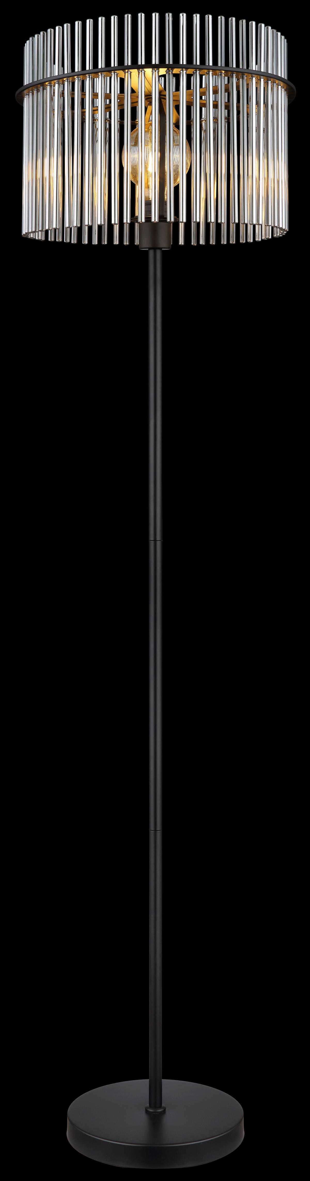 STEHLEUCHTE 15698S - Schwarz, Konventionell, Glas/Metall (38/152cm) - Globo