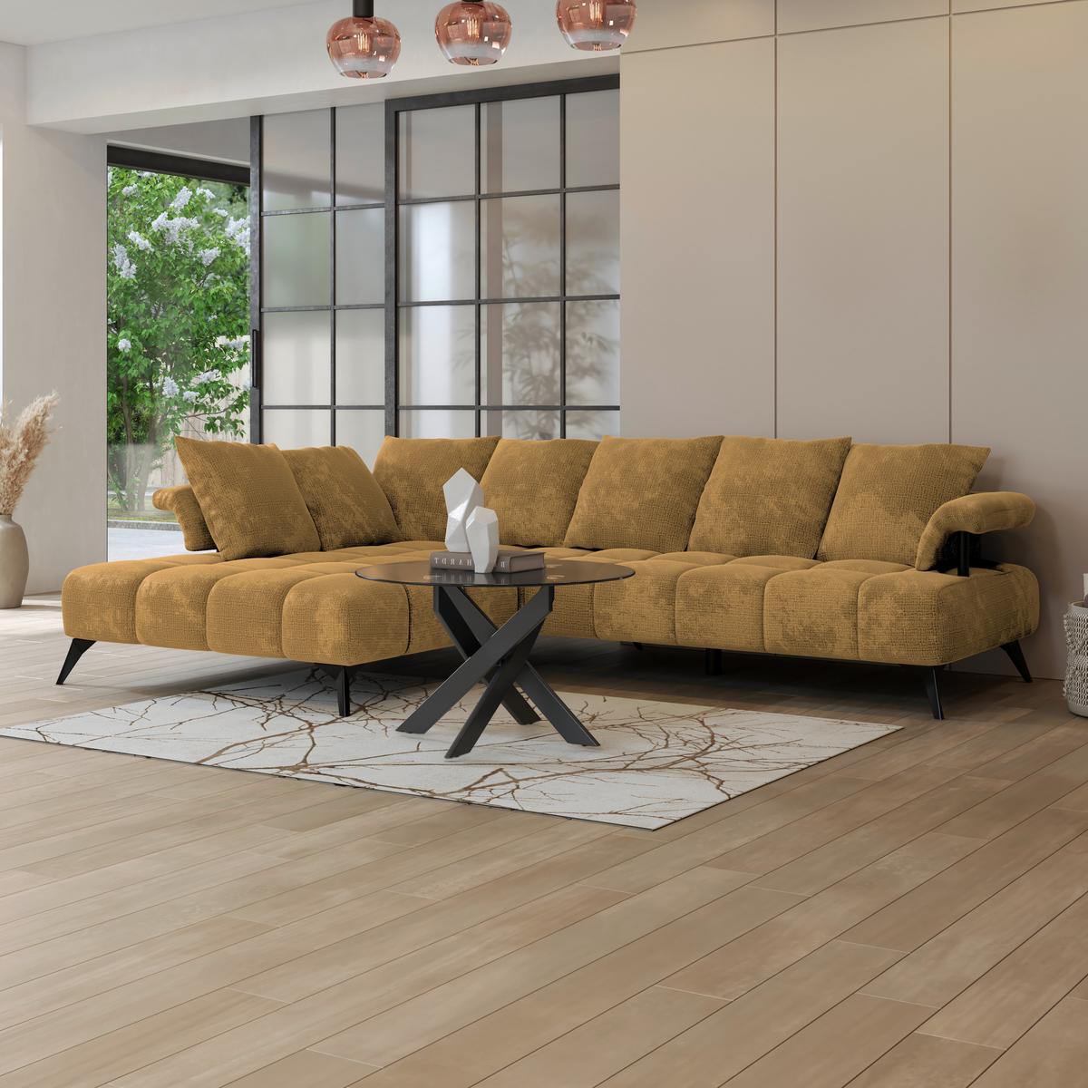 Coltar VANESSA NEW - auriu, Modern, textil (200/297cm) - Modern Living