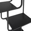 HYLLA BEND -EXKLUSIV- - svart, Modern, metall/trämaterial (100/180/33cm) - Mömax