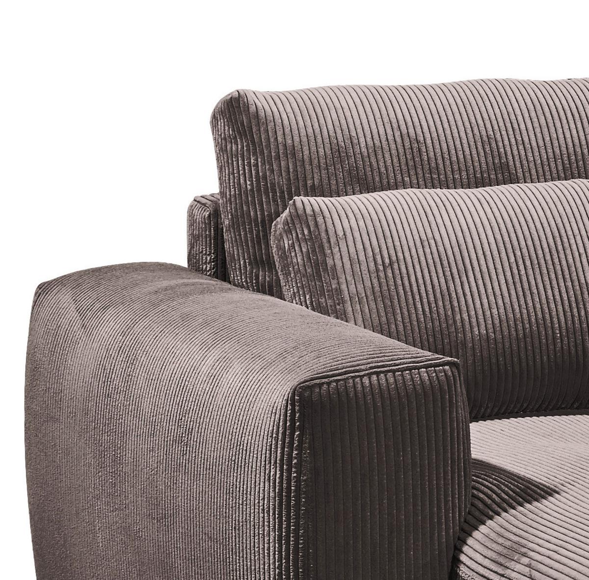 Bigsofa Barura Loveseat ca. 292x194 cm Mokka - Schwarz/Mokka, KONVENTIONELL, Holzwerkstoff/Kunststoff (292/90/194cm) - MID.YOU