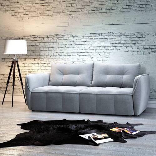 Schlafsofa in Grau - Schwarz/Grau, MODERN, Holz/Holzwerkstoff (243/94/125cm) - Premium Living