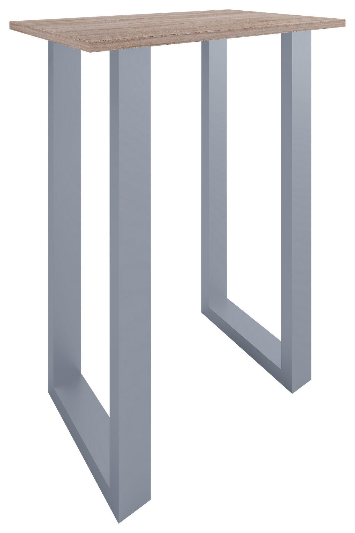 BARTISCH XONA B 80X50 - Eichefarben/Silberfarben, Konventionell, Holzwerkstoff/Metall (80/102/50cm)