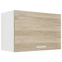 Kuhinjska Zgornja Omarica Esilo, Hrast, Bela - bela/barve aluminija, Konvencionalno, kovina/leseni material (60/40/31cm) - MID.YOU