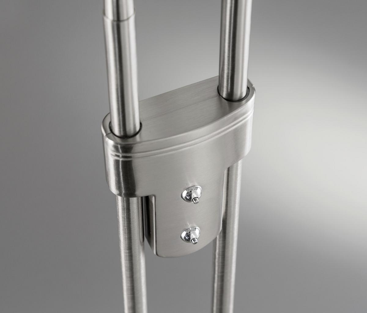 LAMPA STOJĄCA LED 40108 DENT - kolor niklowy/kolor chromowy, Basics, metal/szkło (25/150cm) - Fischer & Honsel