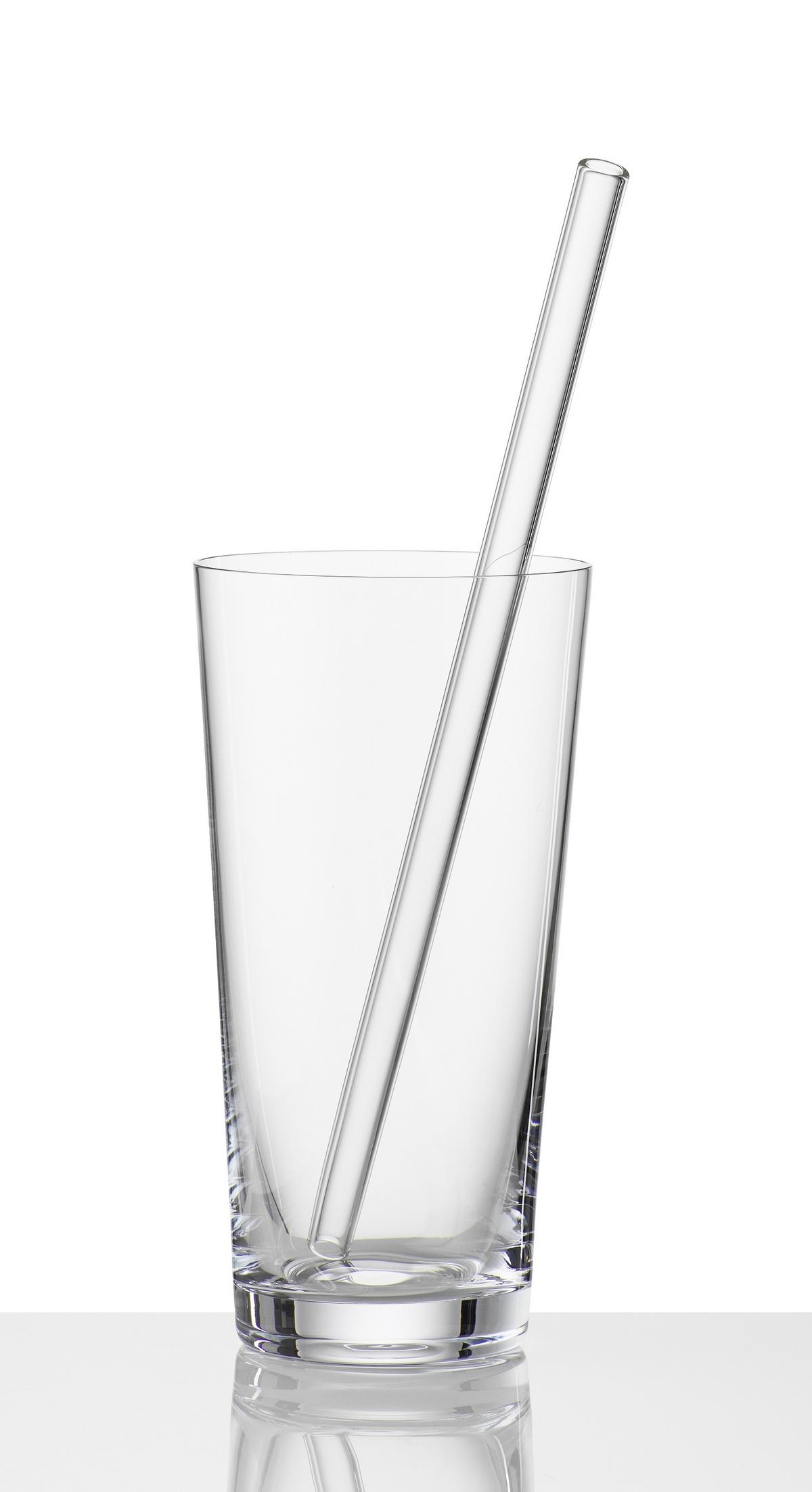Üveg Szívószál-készlet Jessy - átlátszó, Modern, Üveg (23cm) - Premium Living