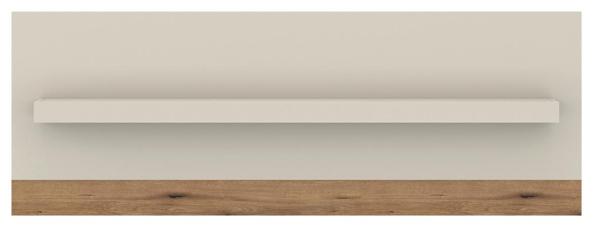 Etajeră de perete LIGHTNING - cașmir/culoare lemn stejar, Modern, material pe bază de lemn (200/71,5/19,2cm) - Modern Living