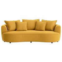 MEGASOFA LEVI - Senfgelb/Schwarz, Modern, Kunststoff/Textil (229/66/115cm) - Mömax