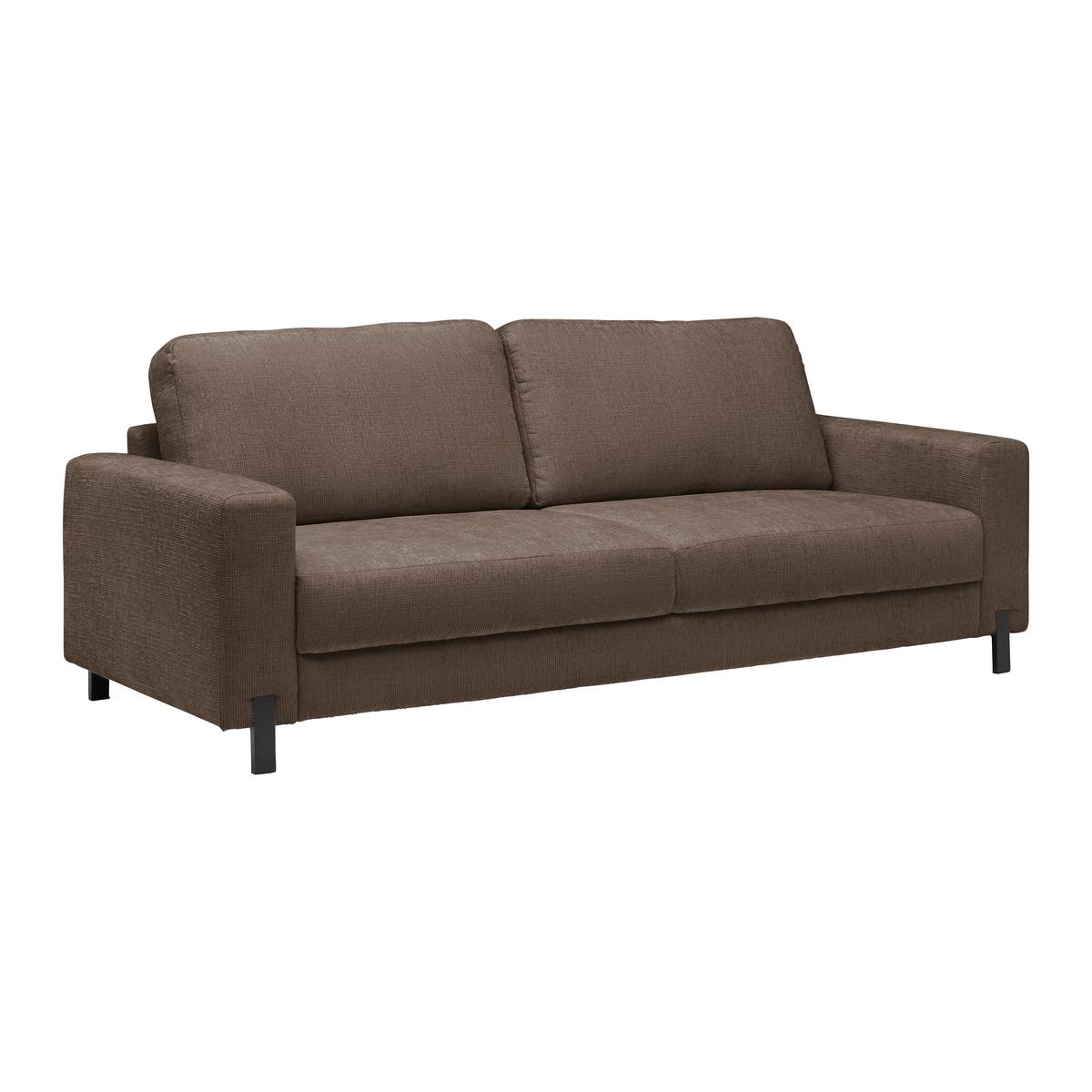 3-Sitzer-Sofa Piega Taupe - Taupe/Schwarz, MODERN, Textil/Metall (230/66-87/96cm) - Mömax