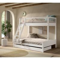 Etagenbett FORREST Weiß ca. 90/140x200 cm Bettlade - Naturfarben/Weiß, MODERN, Holz (90/140/200cm) - Vipack