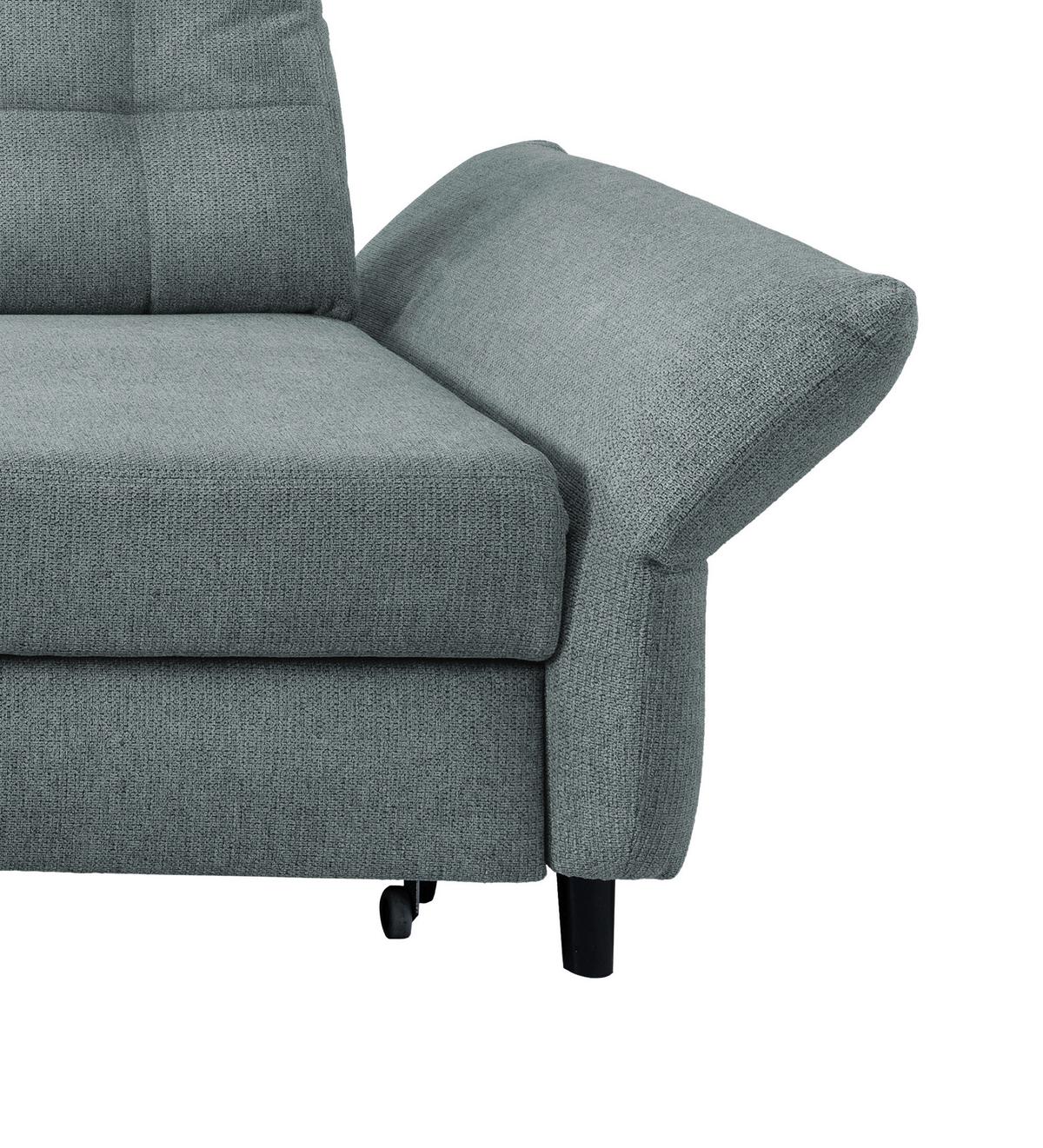 Wohnlandschaft Brizzini Mintgrau Chenille - Mintgrau/Blau, MODERN, Holz/Textil (176/250-280cm) - Livetastic