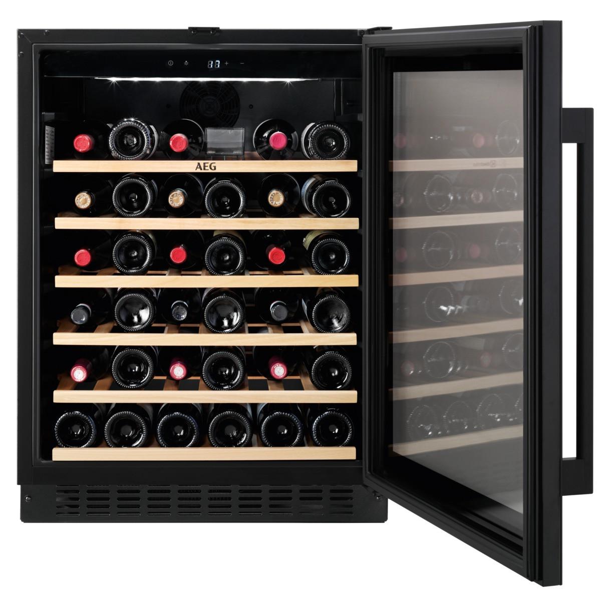 Weinkühlschrank AWS4052B5B Schwarz - Schwarz, Glas/Holz (59,5/82/56,5cm) - AEG